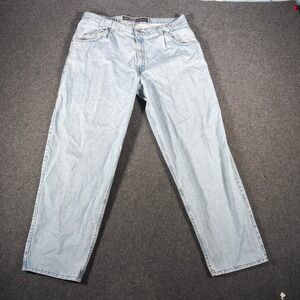 Vintage Levis SilverTab Baggy Jeans Light Wash Blue Denim 90s Mens 38x31 Relaxed